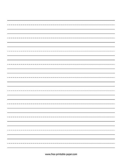 Kindergarten Writing Paper – Free-printable-paper.com