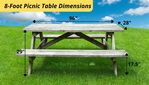 How Big Is a Picnic Table? (Dimensions & Photos) - The Backyard Pros