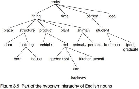 Hierarchies of hyponyms