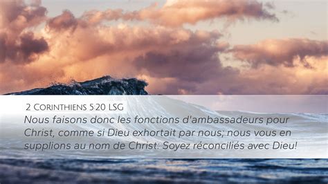 2 Corinthiens 5:20 LSG Desktop Wallpaper - Nous faisons donc les fonctions d'ambassadeurs