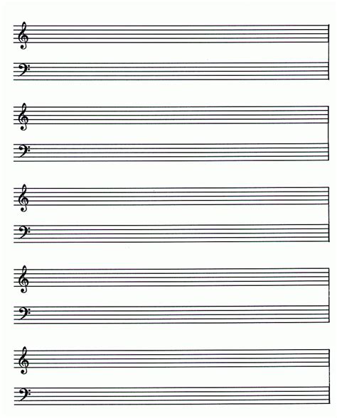 Blank Piano Sheet Music - Tutlin.psstech.co - Free Printable Blank ...