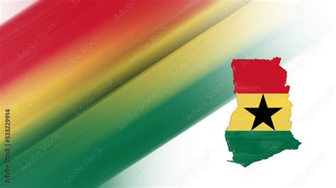 Map of Ghana, flag map Stock Illustration | Adobe Stock