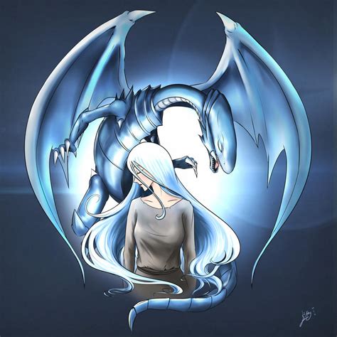 [Fan-art] Kisara and Blue Eyes White Dragon by SlothyAmphawa on DeviantArt