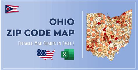 Ohio Zip Code Map and Population List in Excel