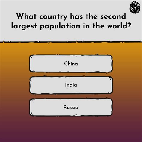 What country has the second largest population in the world? : r/trivia