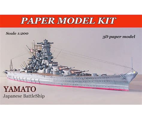 Paper Model Warships Papercraft 3d Ship Model Kit Battleship - Etsy Canada