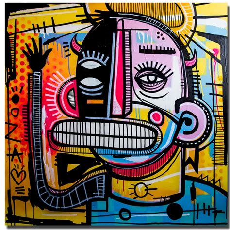 Graffiti Street Art Joachim Abstract Colorful Painting Canvas Print Wall Art Picture Home ...