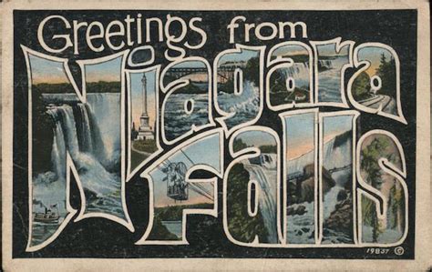 Greetings from Niagara Falls New York Postcard