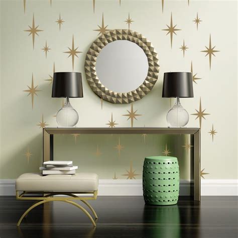 Mid Century Wall Decals, Atomic Star Wall Decal, Retro Starburst Wall Decals | Affordable home ...