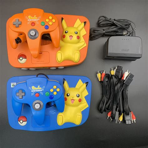 Limited Edition Pokemon Pikachu Blue NTSC J Nintendo 64 N64 Console – The Game Experts ...