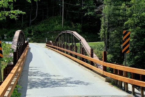 19th Century Parabolic Bridge, Hadley,New York,2015 Editorial Stock ...