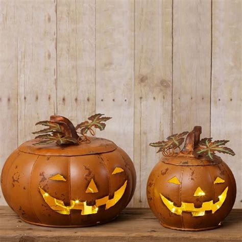 Metal Jack O Lantern Pumpkin Set of 3 | Antique Farmhouse