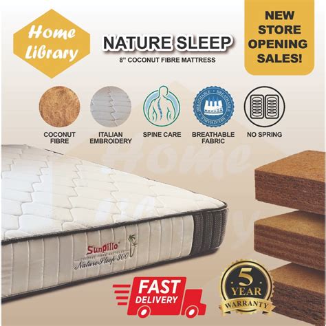 [HL] 8 Inches Coconut Fibre Mattress NO SPRING READY STOCK!! Tilam Fibre Sabut Kelapa 8 Inci ...