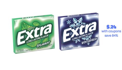 New Wrigley's Extra Gum Coupons - Pay Just $.24 Each Pack at Safeway - Super Safeway