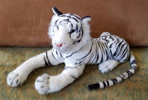 White HUGE Bengal Tiger Stuffed Animal Realistic 47" Plush toy Best Made toys # ...