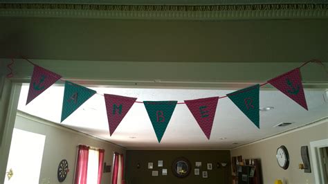 DIY flag pennant banner made with scrapbook paper. | Diy flag, Pennant ...