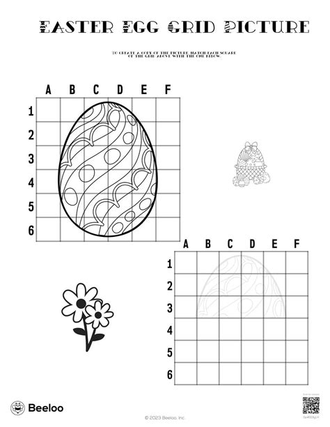 Easter Egg Grid Picture • Beeloo Printable Crafts and Activities for Kids