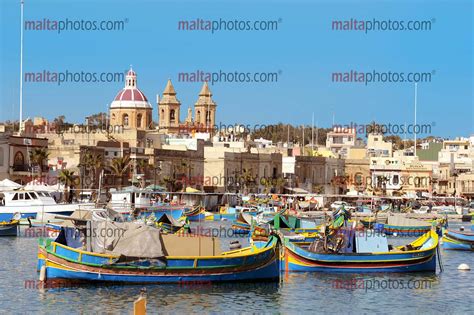 Marsaxlokk Fishing Village Traditional Boats Luzzu - Malta Photos