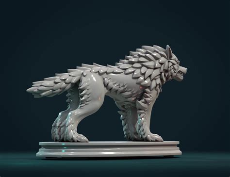 Wolf Sculpture - 3D Model by Skazok