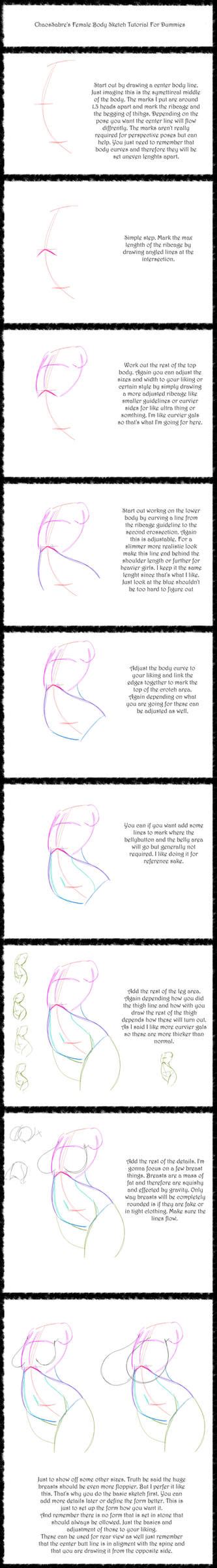 Female body Body Sketch Tutorial For Dummies by ChaosSabre on DeviantArt