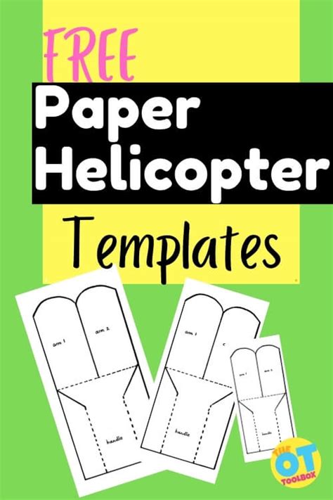 Use a Paper Helicopter as a Therapy Tool - The OT Toolbox