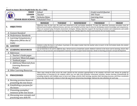 1 SHS Daily Lesson LOG DLL Template By - Research Fundamentals - WMSU - Studocu