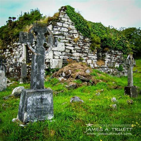 Irish Graveyard and Church Ruins on the Mizen Peninsula