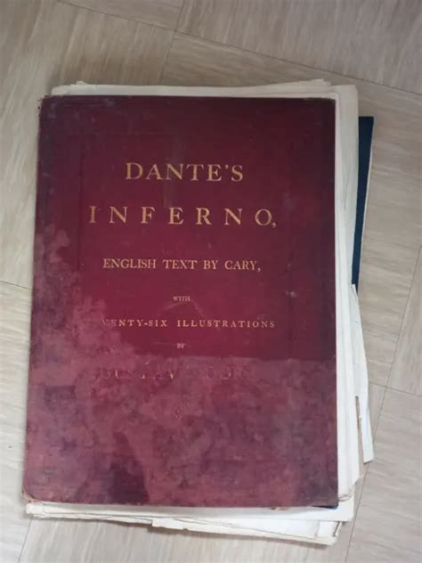 VINTAGE FOLDER DANTE'S Inferno Gustave Dore incomplete 13 engravings ...