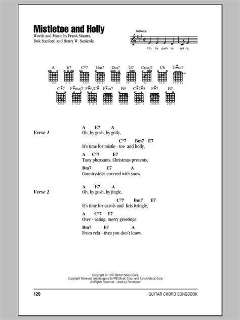 Mistletoe And Holly by Frank Sinatra - Guitar Chords/Lyrics - Guitar ...