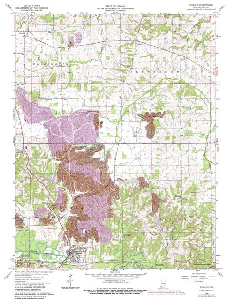 Winslow topographic map, IN - USGS Topo Quad 38087d2