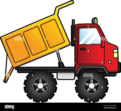 Dump Truck Cartoon Clipart Colored Illustration Stock Vector Image & Art - Alamy