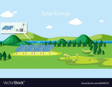 Solar energy poster design with cells Royalty Free Vector