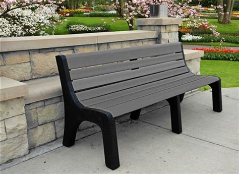 8 ft Newport Recycled Plastic Park Bench | Park Furnishings