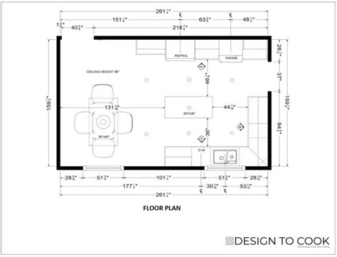 Our Kitchen Design Packages include a Floorplan drawing. | Kitchen designs layout, Kitchen ...