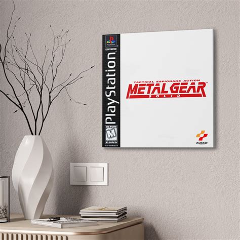 Metal Gear Solid Playstation 1 Cover Art Canvas Wall Mount 20x20 in Main Photo - Etsy