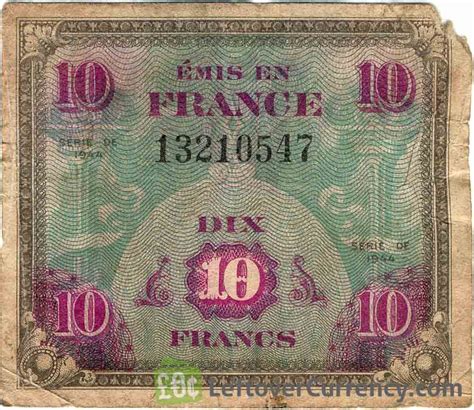 10 French Francs (Allied Military Currency 1944) - exchange yours