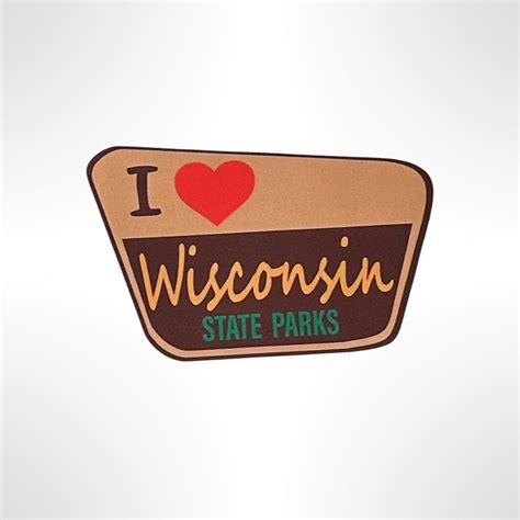 I Love WI State Park Sticker // Wisconsin State Parks// Travel Wisconsin // Hiker Gift ...