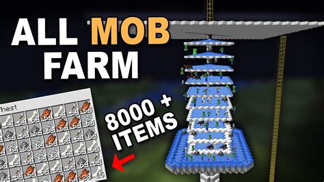 Minecraft All Mob Farm | Massive Loot! Step-by-Step Guide | Minecraft ...