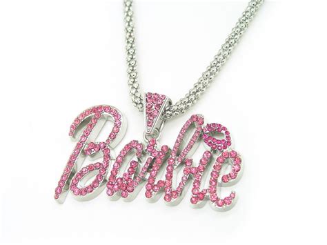 Rhinestone Nicki Minaj Barbie Necklace 3"Large Size | eBay