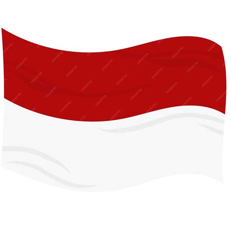 Premium Vector | Red White Flag element ilustration