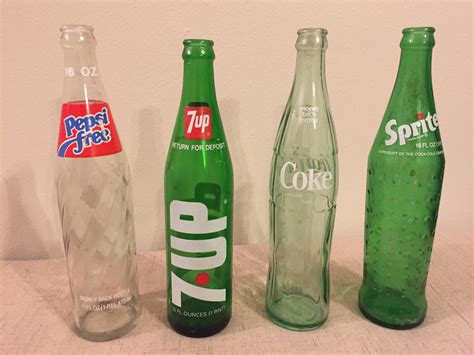 Glass Bottles Soda Pop Bottles Vintage Glass Coca Cola 7 | Etsy