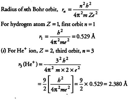 The radius of first Bohr orbit of hydrogen atom is 0.529 A - CBSE Class 11 Chemistry - Learn ...