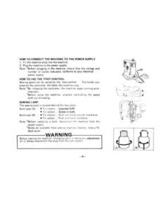 Riccar R200 Sewing Machine Instruction Manual