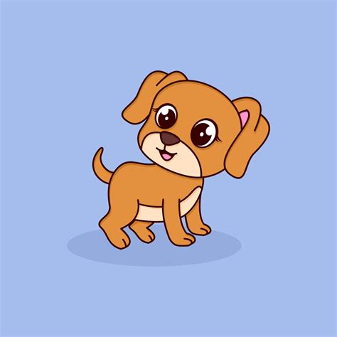 cute baby dog cartoon character 7960280 Vector Art at Vecteezy