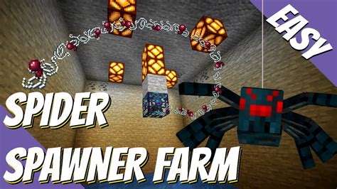 How to Make a Spider Farm in Minecraft: Easy Minecraft Spider Spawner Farm with On/Off (Avomance ...