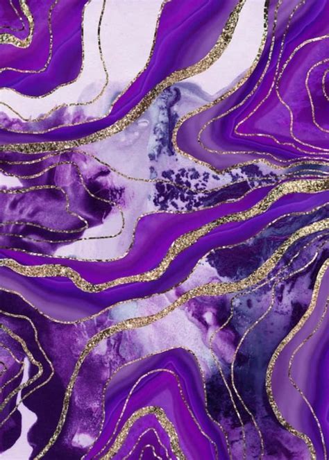 Download Purple Marble With Golden Lines Wallpaper | Wallpapers.com
