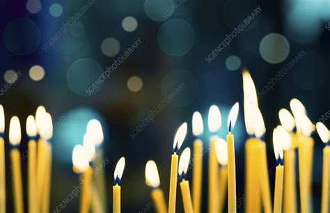 Church candles - Stock Image - F009/0967 - Science Photo Library