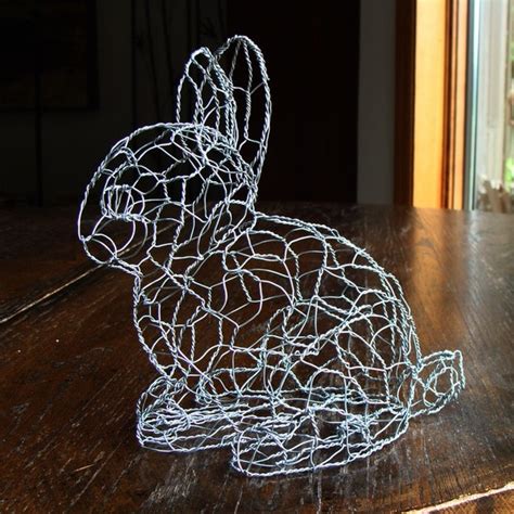 Young Rabbit Wire Sculpture Reserved for Mikki123