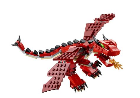 Cool Red LEGO Dragon