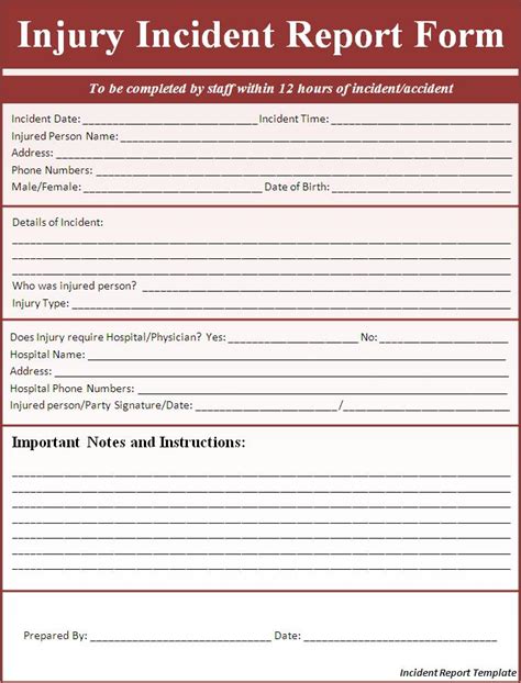 Free Incident Report Template | Free Word Templates